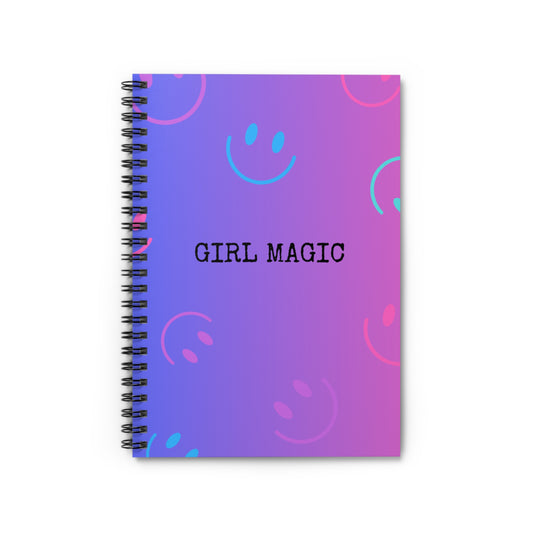 Colorful Spiral Notebook - Ruled Line with Good Girl Magic Design